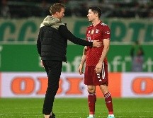 HISTÓRICO. La seguidilla de 19 partidos de Lewandowski incluye la liga, la copa y la Liga de Campeones, desde el empate 3-3 ante el Arminia Bielefeld, saldado el 15 de febrero. AFP/C. STACHE