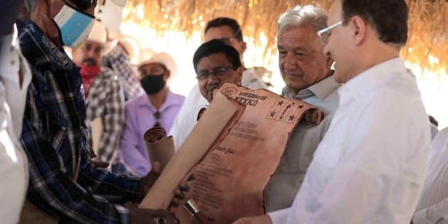 AMLO pide perd&oacute;n al pueblo yaqui con ausencia de Espa&ntilde;a