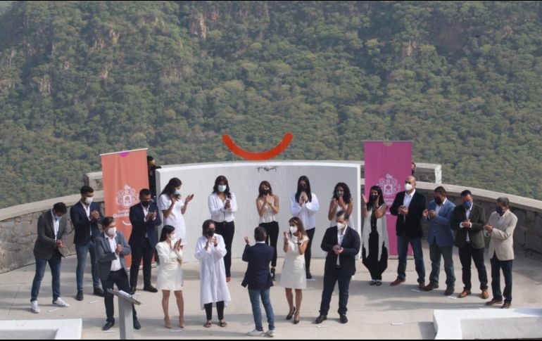 Lemus destacó que invitó a parte del equipo que formó durante su gestión en Zapopan. Además, reiteró que será un presidente que andará recorriendo las calles. EL INFORMADOR / A. Camacho