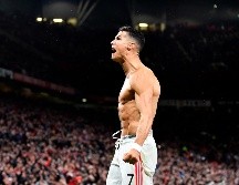 EUFÓRICO. Cristiano Ronaldo desató la euforia en Old Trafford con un gol en el 90+5 para dar la victoria a los Red Devils. . EFE/P. POWELL