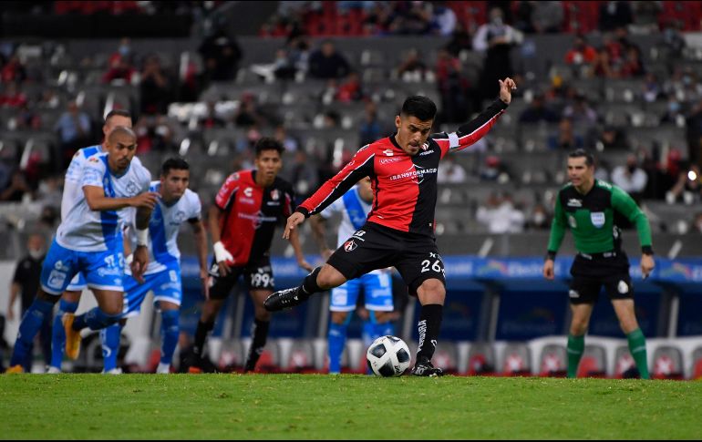 Atlas ha fallado dos penales en lo que va del Torneo, y uno fue por parte de Aldo Rocha, quien erró a media semana ante Puebla. IMAGO7
