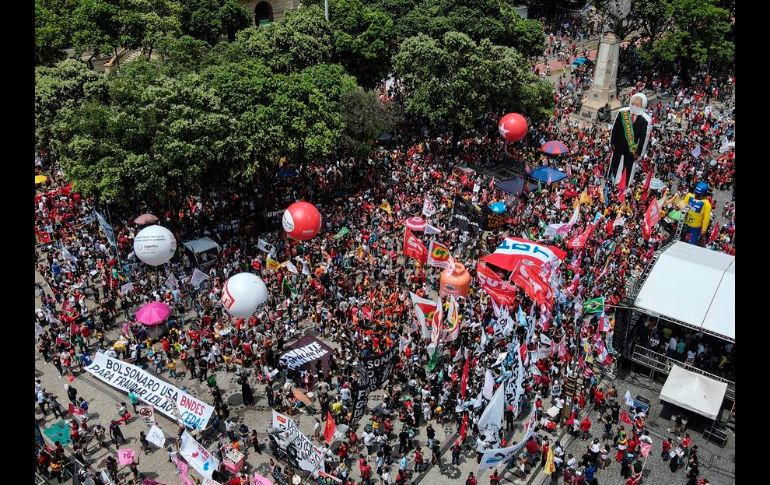 Las protestas fueron convocadas por partidos de izquierda y algunos movimientos sindicales ligados al Partido de los Trabajadores del expresidente Lula da Silva. EFE/A. Lacerda