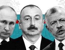 El presidente ruso Vladimir Putin, el presidente de Azerbaiyán, Ilham Aliyev y el rey de Jordania, Abdalá II bin Al Hussein son algunos de los que figuran en los Pandora Papers. BBC /