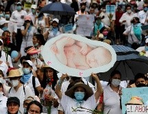 Manifestantes opositores al aborto marcharon por calles de Guadalajara. EL INFORMADOR/G. Gallo
