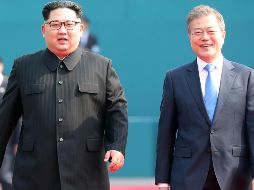 El líder del Norte, Kim Jong-un, y el presidente surcoreano, Moon Jae-in. EFE/ ARCHIVO