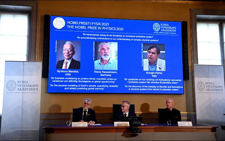 Este año, reconocen con el Nobel de Física la labor de Syukuro Manabe de 90 años, Klaus Hasselmann de 89, y Giorgio Parisi de 73. AFP / J. Nackstrand