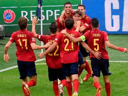 España jugará el domingo también en Milán la final ante el vencedor del Bélgica-Francia, que se disputa el jueves en Turín.  EFE/M. BETORELLO