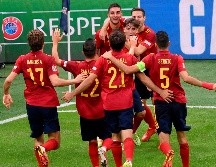 España jugará el domingo también en Milán la final ante el vencedor del Bélgica-Francia, que se disputa el jueves en Turín.  EFE/M. BETORELLO