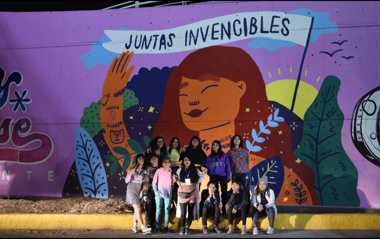 El ‘Festival Llamarada’ fue un encuentro de mujeres interesadas en el arte de salir a pintar las calles. ESPECIAL/Cortesía de Dulce Perezchica