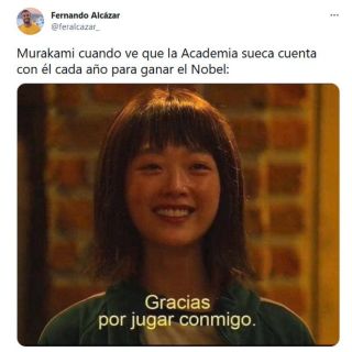 Haruki Murakami: "El Juego del Calamar" y otros memes que dejó por no ganar el Nobel de Literatura 2021