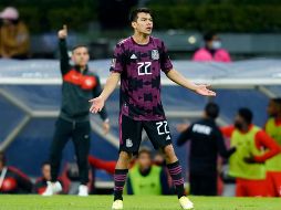 DE REGRESO. Hirving Lozano externó su felicidad por ver de nuevo a la afición en las tribunas, luego de que se ausentaron en el partido ante Jamaica. IMAGO7