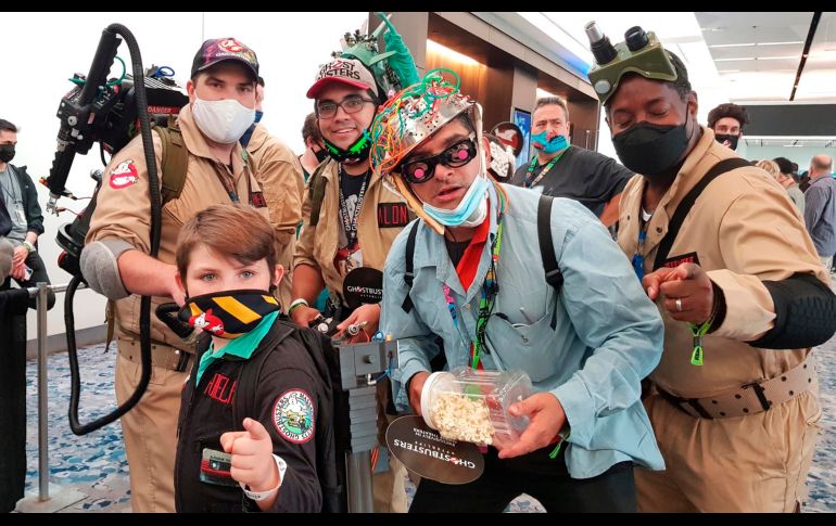 Personas disfrazadas como los protagonistas de la película 