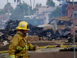 Dos heridos con quemaduras fueron llevados al hospital, informaron los bomberos. AP/G. Bull