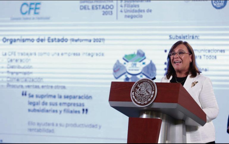 Rocío Nahle asegura que la reforma no pretende nacionalizar las empresas proveedoras de energía. SUN/B. Fregoso