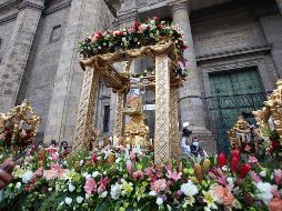 La imagen de la Virgen de Zapopan sale de la Catedral de Guadalajara a su Basílica. ESPECIAL/Gobierno de Guadalajara