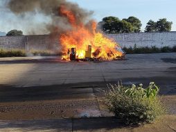 El evento de incineración se llevó a cabo en el sitio de usos múltiples de la FGR Jalisco, ubicada en el municipio de Zapopan. ESPECIAL/FGR Jalisco