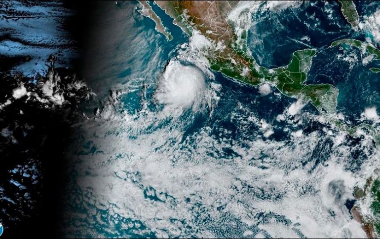 El ciclón ocasionará lluvias puntuales muy fuertes en regiones de Jalisco. EFE/NOAA-NHC