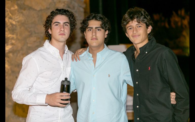 Mateo García, Andrés Ávalos y Juan Barrio. GENTE BIEN JALISCO/ JORGE SOLTERO