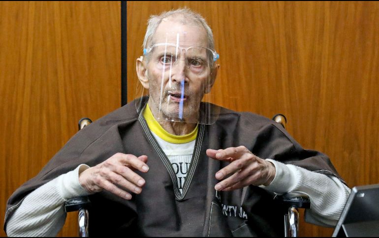 Robert Durst durante la audiencia permaneció prácticamente inmóvil en su silla de ruedas. AP/G. CORONADO