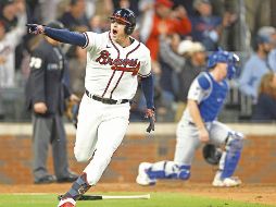 Con ventaja. Los Bravos de Atlanta ganaron el primer juego. EFE/ E. Lesser