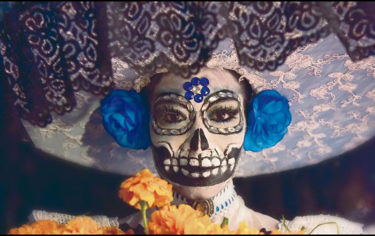 Arte humano. El Desfile de las Calaveras siempre es una maravilla a los sentidos. Cortesía/ Turismo Aguascalientes