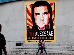 Un cartel de apoyo al empresario Alex Saab en Caracas. El Gobierno de Nicolás Maduro ha condenado la extradición de Saab a Estados Unidos. EFE/ARCHIVO