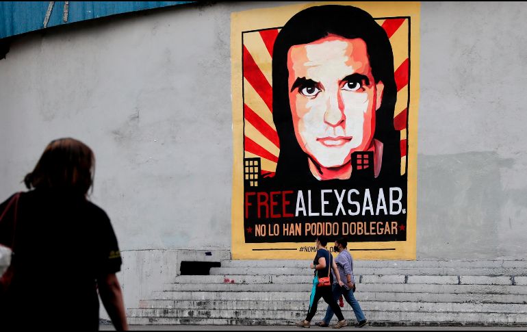 Un cartel de apoyo al empresario Alex Saab en Caracas. El Gobierno de Nicolás Maduro ha condenado la extradición de Saab a Estados Unidos. EFE/ARCHIVO