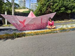 Una serie de esculturas en la ciudad se suman al apoyo del cáncer de mama / Foto: Cortesía Julieta Alvarado