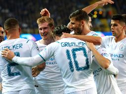 RESPIRO. Manchester City suma 6 puntos y venció con facilidad a un rival que marchaba invicto en el grupo. AP/O. MATTHYS