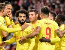 IMPARABLE. Mohamed Salah marcó un doblete para la victoria de los Reds. AFP/J. SORIANO