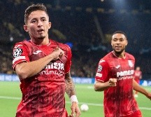 CUMPLEAÑERO. Yeremi Pino se convierte en el jugador más joven (19) que celebra su cumpleaños con un gol en UEFA Champions League.  EFE/P. SCHNEIDER
