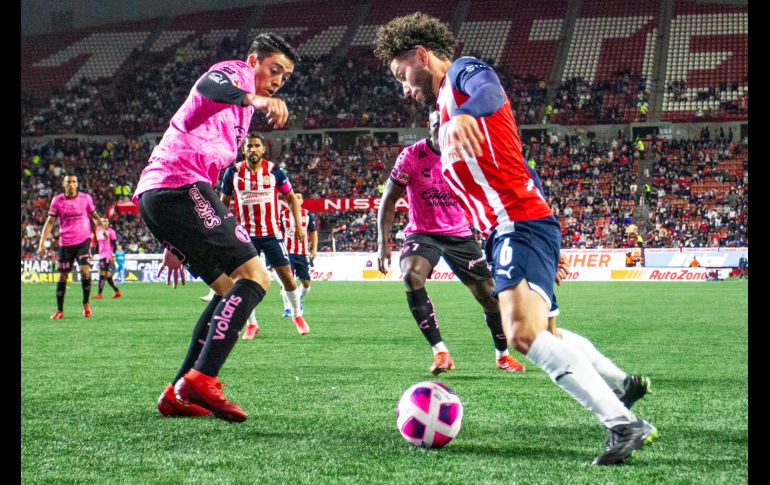 EN ESTA NO. César Huerta quien fuera figura en el partido anterior, no pudo hacer nada ante la zaga de los Xolos. IMAGO7