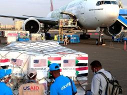 Un envío de vacunas contra la covid del mecanismo Covax aterrizó en Sudán a principios de octubre. AFP