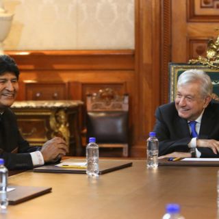 AMLO recibe a Evo Morales en Palacio Nacional