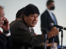Evo Morales arribó a México para participar en un seminario convocado por el Partido del Trabajo. SUN/G. Espinosa