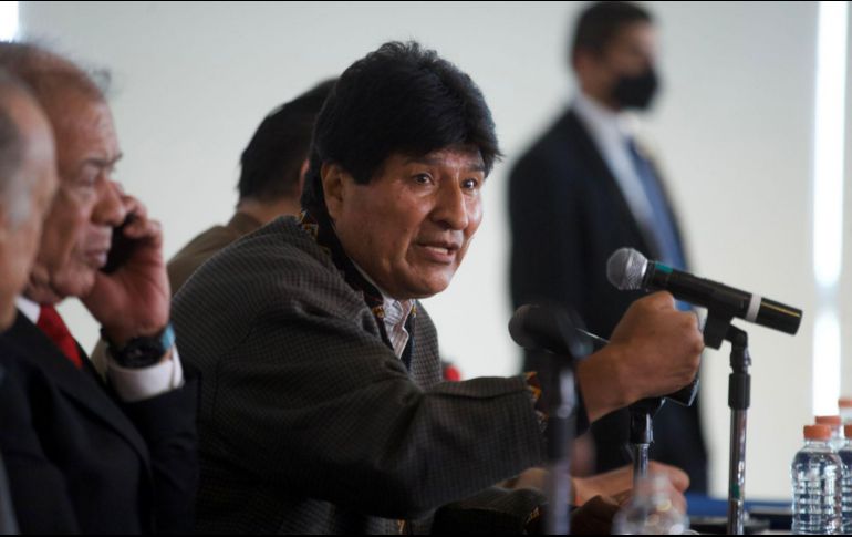 Evo Morales arribó a México para participar en un seminario convocado por el Partido del Trabajo. SUN/G. Espinosa