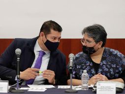 Raquel Buenrostro acudió ante las comisiones unidas de Hacienda y Estudios Legislativos Segunda del Senado para analizar la Ley de Ingresos y Miscelánea Fiscal 2022. ESPECIAL/Senado de México