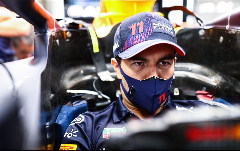 'Checo' Pérez concluyó por delante de los británicos Lando Norris (McLaren), por 0,257 segundos, y Lewis Hamilton (Mercedes), por 0,364s, en el Circuito de las Américas de Austin. AFP/M. THOMPSON