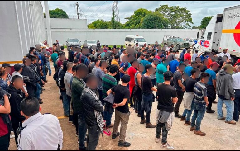 No se detalló la nacionalidad de los migrantes detenidos. EFE/Segob