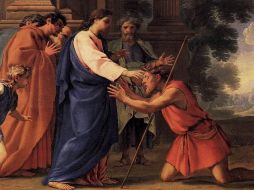 «“Vete; tu fe te ha salvado”. Al momento recobró la vista y comenzó a seguirlo por el camino». WIKIMEDIA/«Jesús curando al ciego cerca de Jericó», de Eustache Le Sueur.