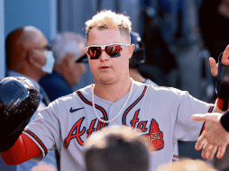 Valioso. Joc Pederson mostró su poderío a partir del momento en el que llegó a los Bravos y en Postemporada ha sido vital. AFP/ H. How