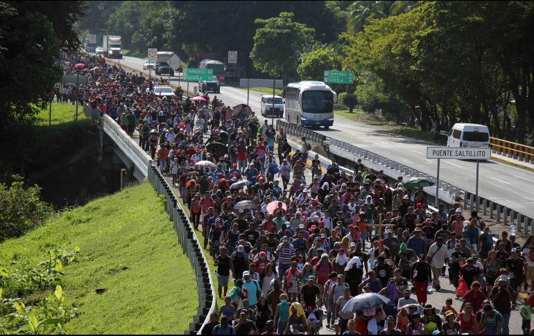 Esta nueva caravana se puso en marcha luego de que en los primeros días de septiembre las autoridades mexicanas frustraron el avance de cuatro caravanas de migrantes que partieron precisamente desde Tapachula. SUN / ARCHIVO