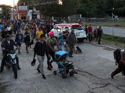 Los migrantes ledionados fueron trasladados al hospital regional para su atención. XINHUA/A. Mijangos