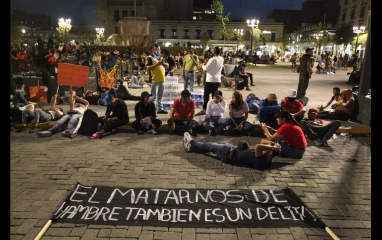 Hasta el momento, la manifestación ha sido pacífica, sin actos vandálicos. EL INFORMADOR/A. Camacho