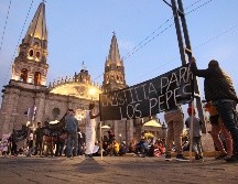 Ayer lunes, pepenadores se manifestaron contra el cierre del basurero Los Laureles. EL INFORMADOR / ARCHIVO