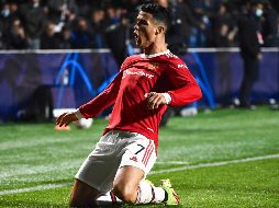 SIEMPRE ÉL. Cristiano Ronaldo marcó un doblete en el empate a 2 ante el Atalanta. AFP/M. BERTORELLO