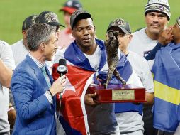 Jorge Soler. El toletero cubano fue elegido como el mejor jugador del Clásico de Otoño este año. AFP