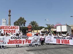 En Puebla, integrantes de la familia LeBarón participando en una marcha por víctimas de la violencia. EFE/ARCHIVO
