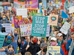Escocia ha sido escenario de manifestaciones diarias durante el desarrollo de la Cumbre Climática. EFE/A. Rain
