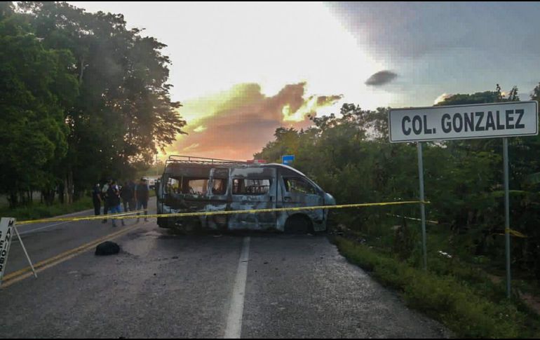 El accidente se produjo al chocar dos camionetas en la carretera Palenque- Catazajá, en Chiapas. EFE/Protección Civil del estado de Chiapas